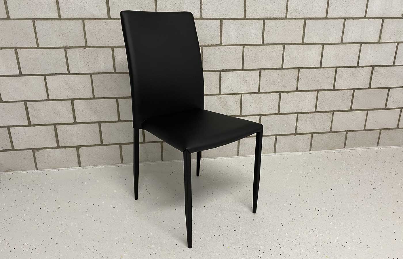 Stuhl Kunstleder schwarz
