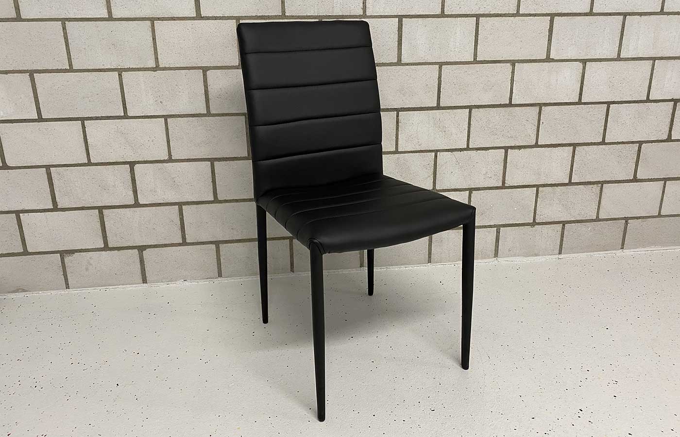Stuhl Kunstleder schwarz